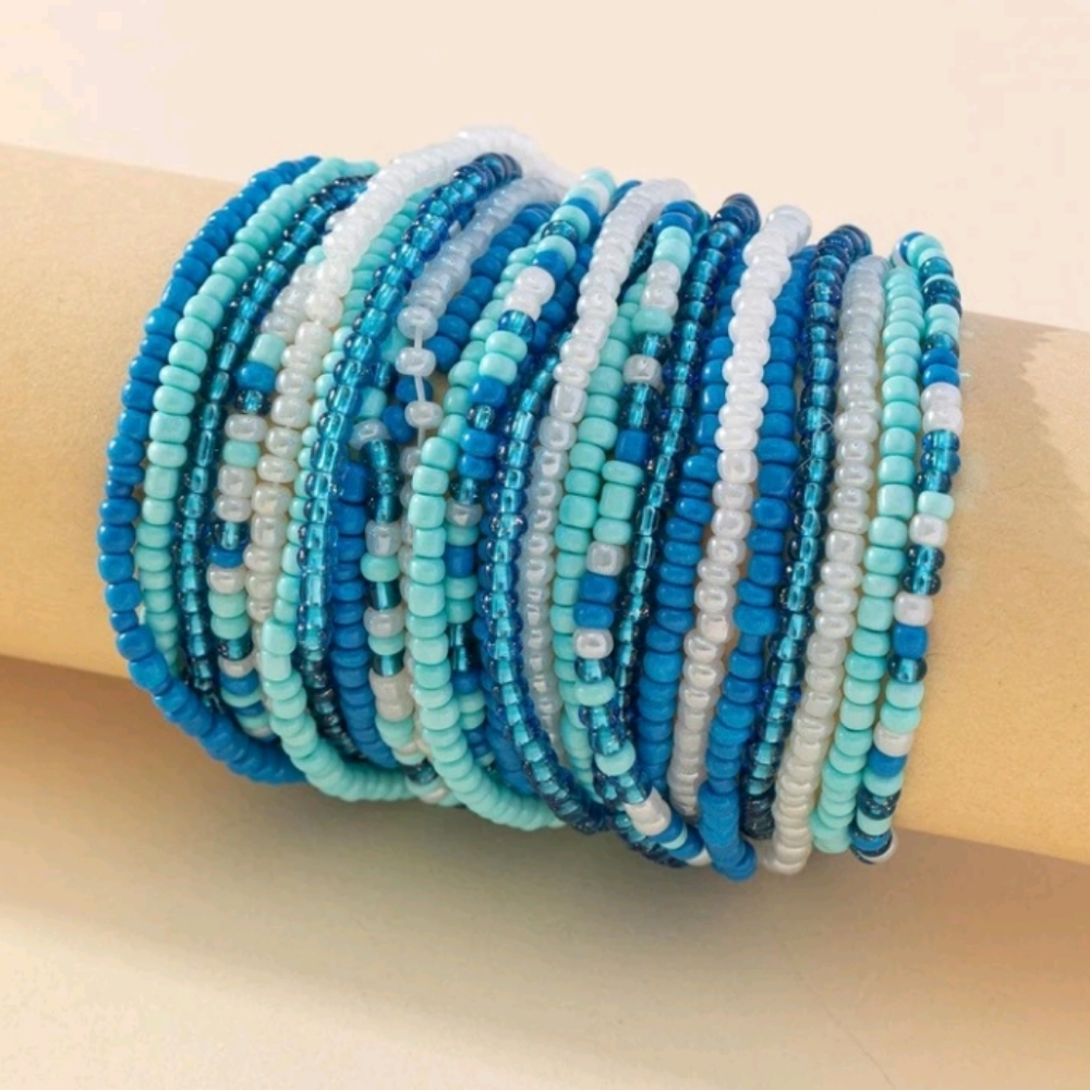 5pc Glass Waist Beads